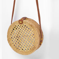 Poppy Round Basket Bag in Natural